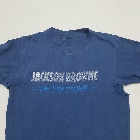 𝅺Vintage 70s Jackson Browne The Pretender Single Stitch Thrashed Tour Tee - Picture 3 of 9